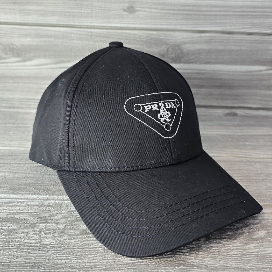 Prada Embroidered Logo Baseball Cap