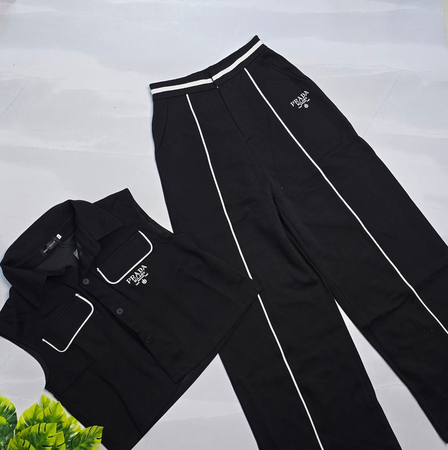 Prada Piping Two-Piece Set