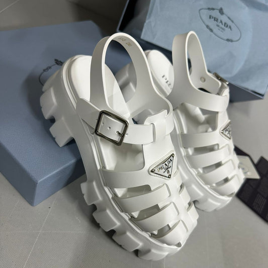 Prada Monolith Rubber Sandals