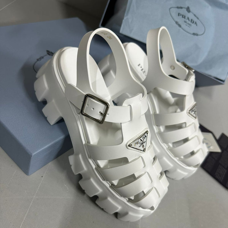 Prada Monolith Rubber Sandals