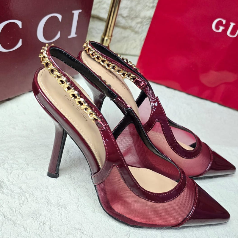 Gucci Mesh Slingback Pumps