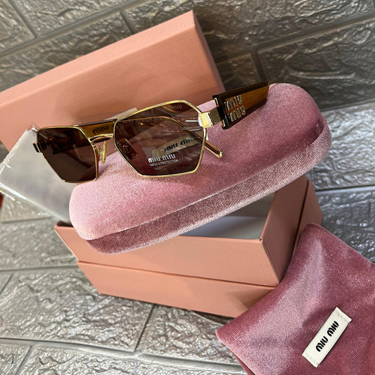 Miu Miu Ariste Hexagonal Gold