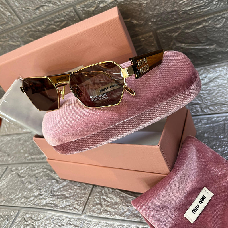 Miu Miu Ariste Hexagonal Gold